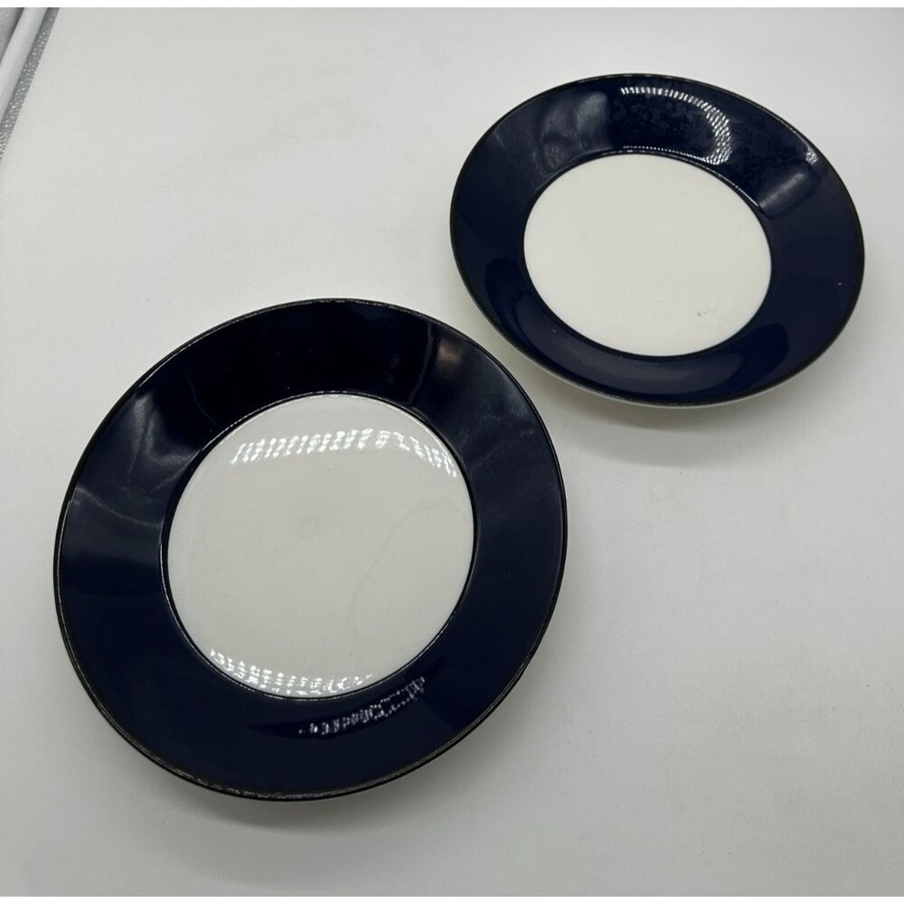 2 - Pagnossin Normandy Blue Treviso Rimmed Soup Bowls Ironstone Italy 8 5/8"